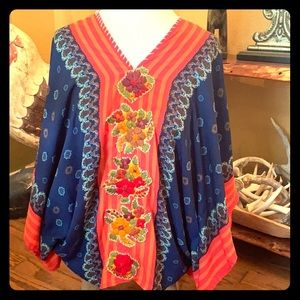 Copper Feather Design! One of a kind Pancho